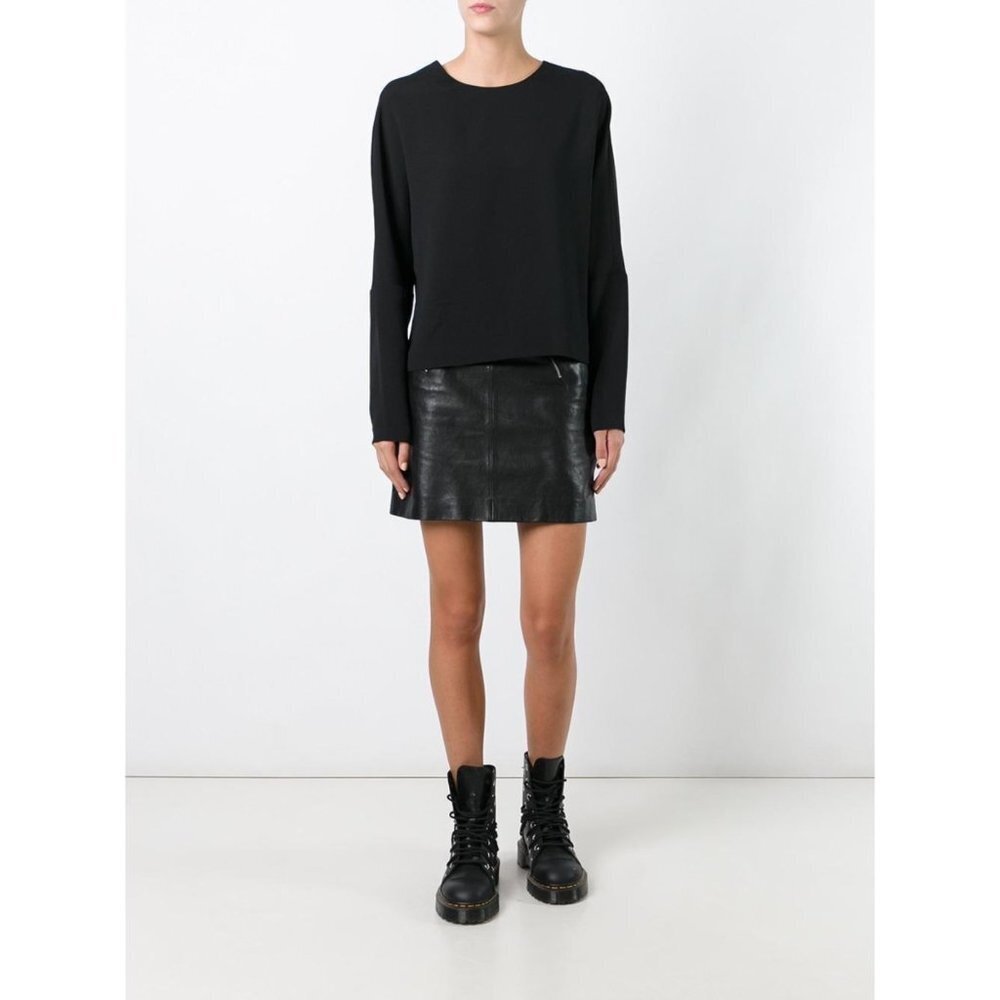 IRO Soha Lace-Back Blouse In Black Size S